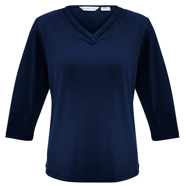 Biz Collection Womens Lana 3/4 Sleeve Top (K819LT) - Image 2