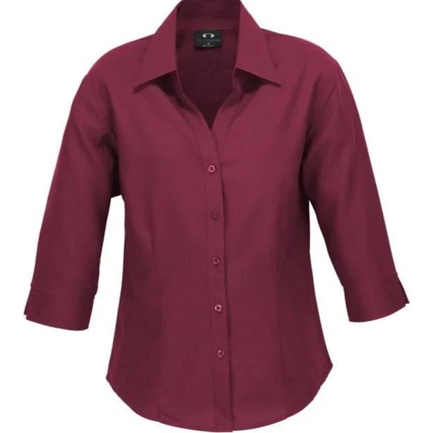 Biz Collection Womens Plain Oasis 3/4 Sleeve Shirt (LB3600) - Image 2
