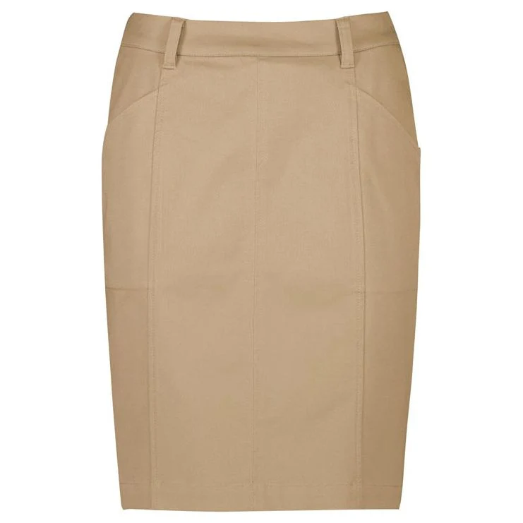 Biz Corporates Traveller Womens Medium-Waist Chino Skirt (RGS264L) - Image 5