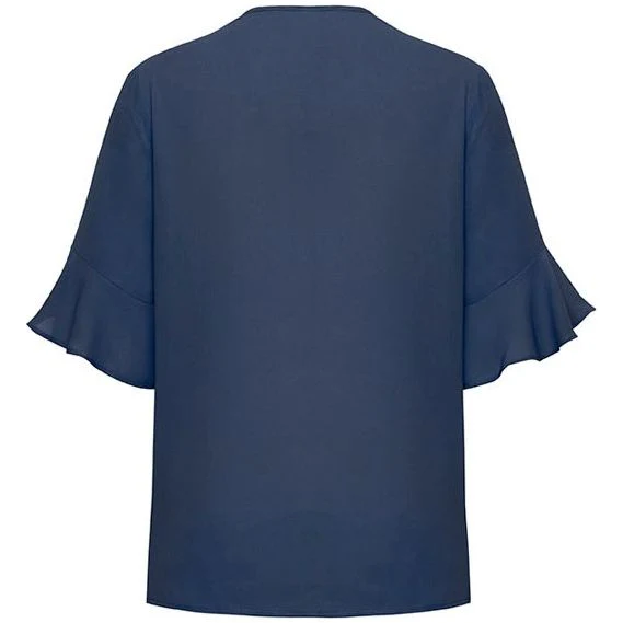 Biz Corporates Womens Aria Fluted Sleeve Blouse (RB966LS) - Image 2