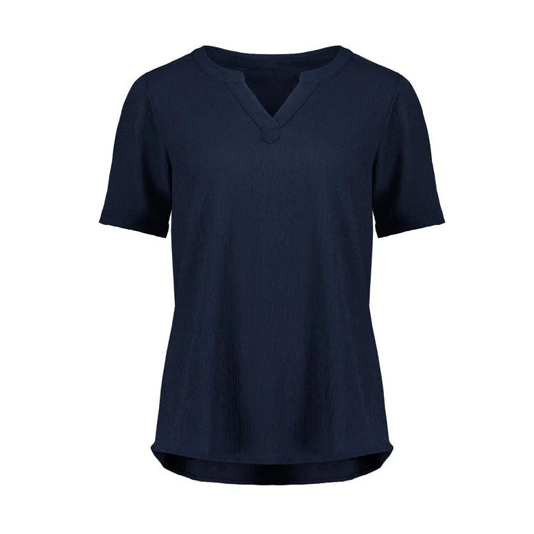 Biz Corporates Womens Ruche Short Sleeve Blouse (RU568LS) - Image 3
