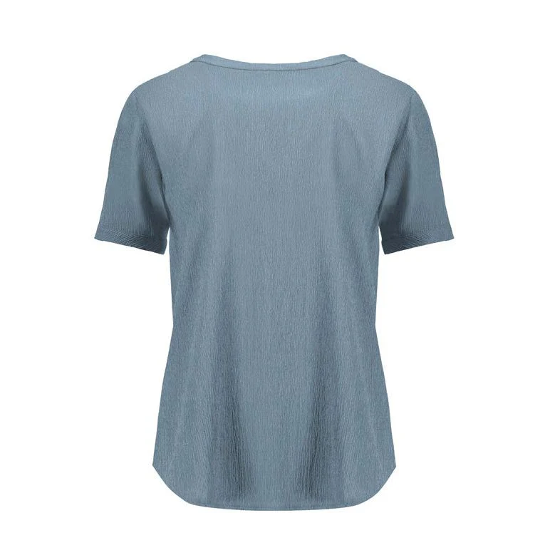 Biz Corporates Womens Ruche Short Sleeve Blouse (RU568LS) - Image 6