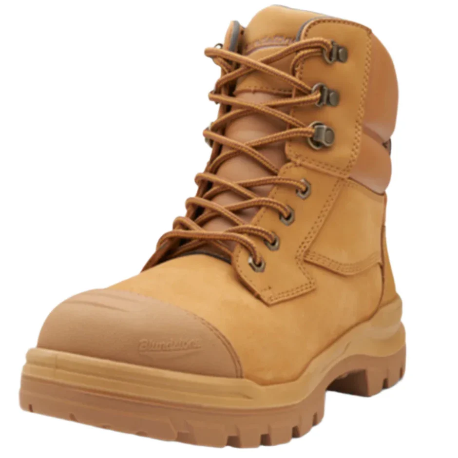 Blundstone Rotoflex Wheat Water Resistant Nubuck 150mm Zip Sided Steel Cap Safety Boot (8060) - Image 3