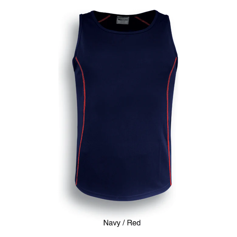 Bocini Stitch Feature Essentials-Mens Stitch Singlet (CT0926) - Image 10