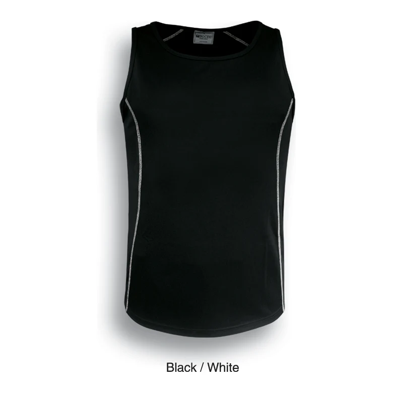 Bocini Stitch Feature Essentials-Mens Stitch Singlet (CT0926) - Image 12