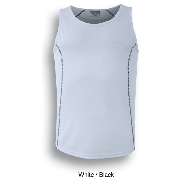 Bocini Stitch Feature Essentials-Mens Stitch Singlet (CT0926) - Image 4