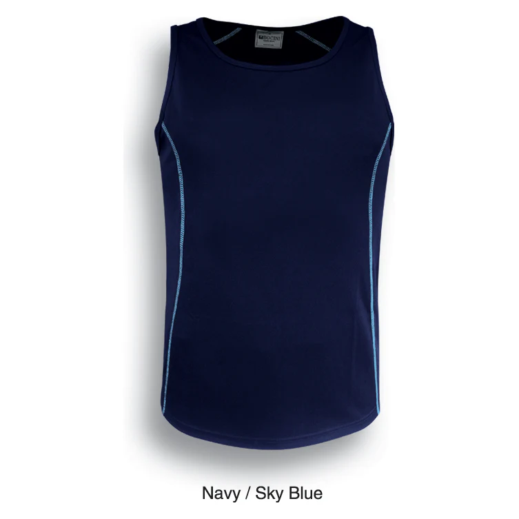 Bocini Stitch Feature Essentials-Mens Stitch Singlet (CT0926) - Image 9
