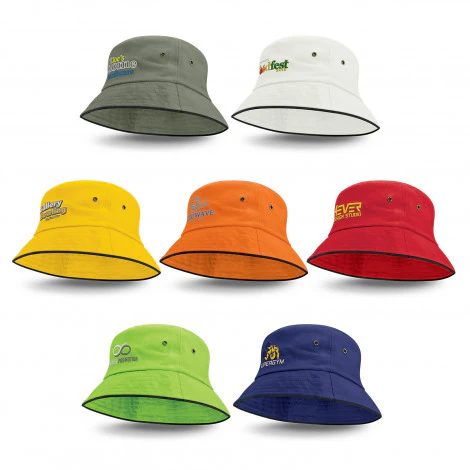Bondi Bucket Hat - Black Sandwich Trim - Pack of 25 (115493)