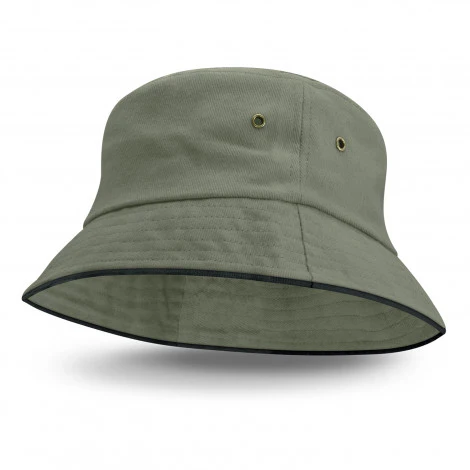 Bondi Bucket Hat - Black Sandwich Trim - Pack of 25 (115493) - Image 2