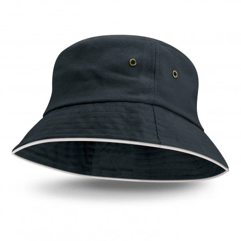 Bondi Bucket Hat - White Sandwich Trim - Pack of 25 (115740) - Image 5