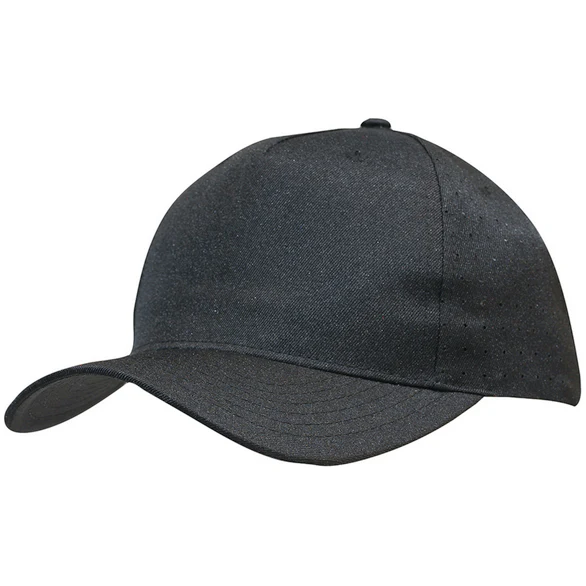 Breathable Poly Twill Cap With Circle Perforations - Pack of 25 (3976) - Image 2
