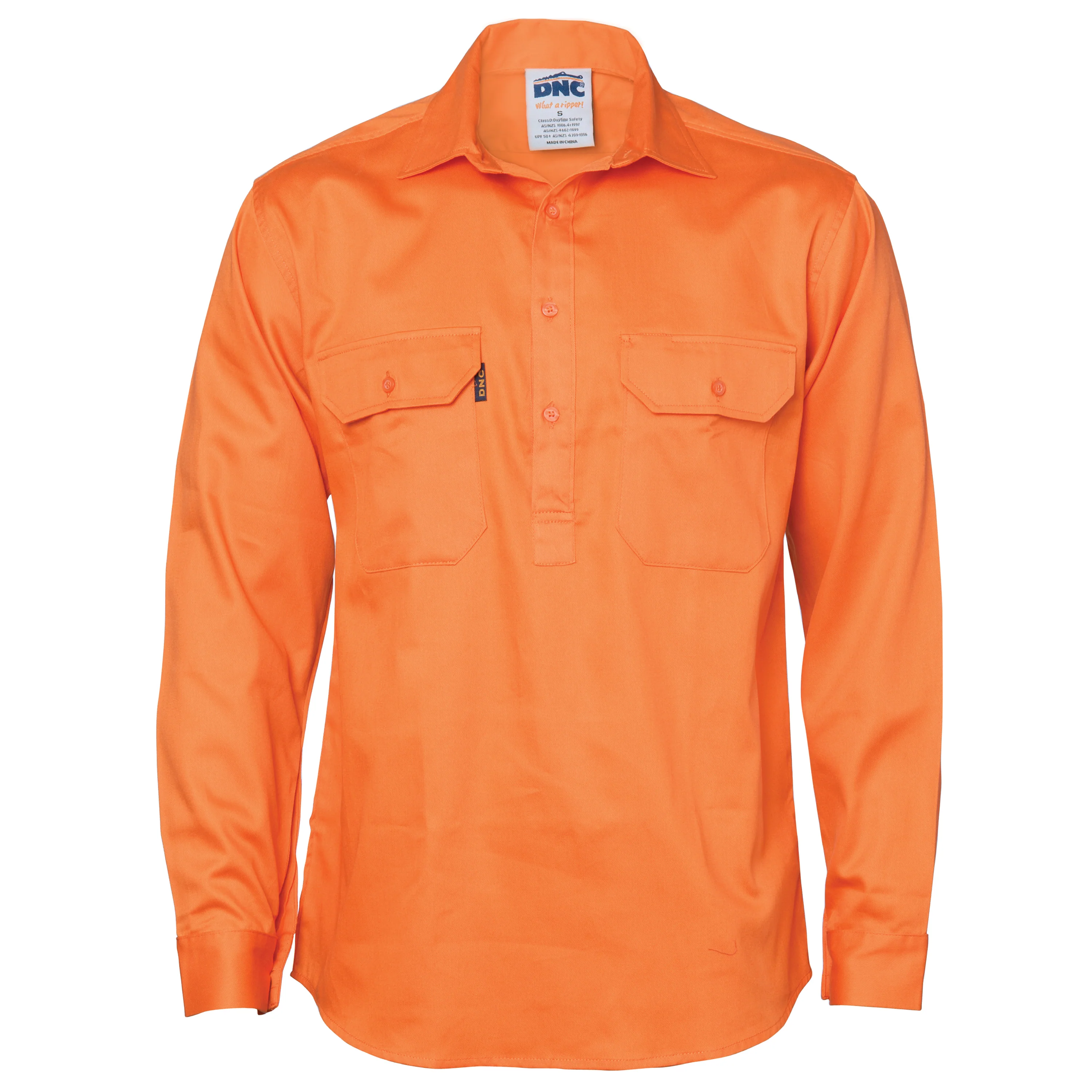 DNC Close Front Cotton Drill Shirt Long Sleeve (3204) - Image 4