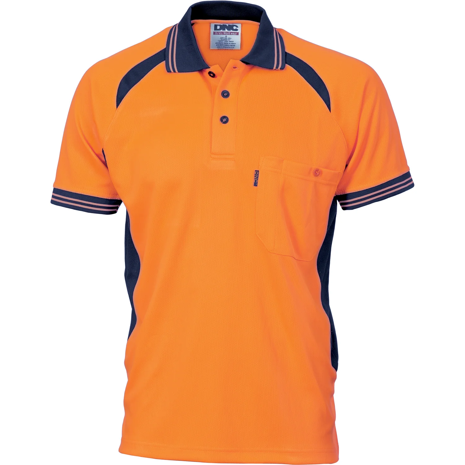 DNC Cool-Breeze Contrast Mesh Polo - Short Sleeve (3901) - Image 2