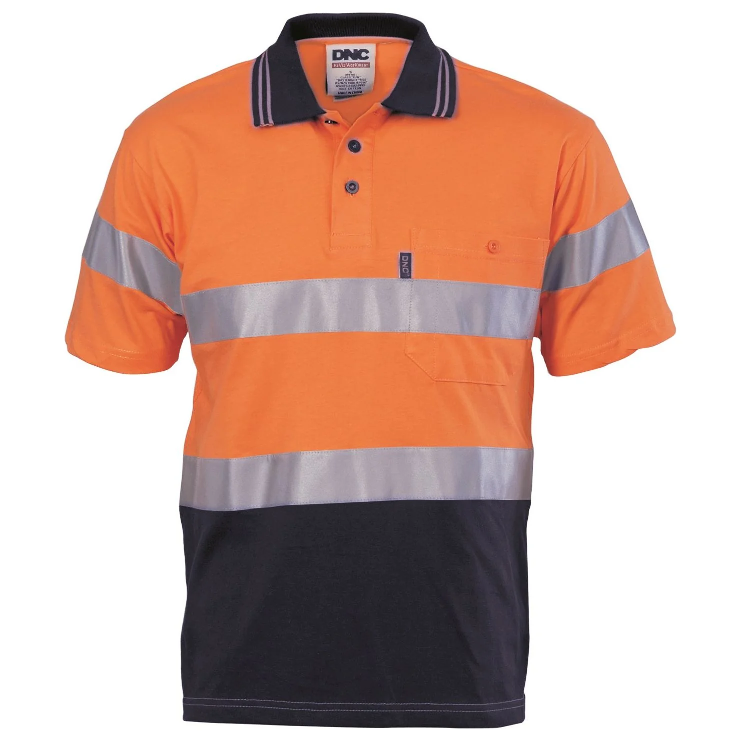 DNC Cool-Breeze Cotton Jersey Polo With CSR R/Tape - Short Sleeve (3915) - Image 2
