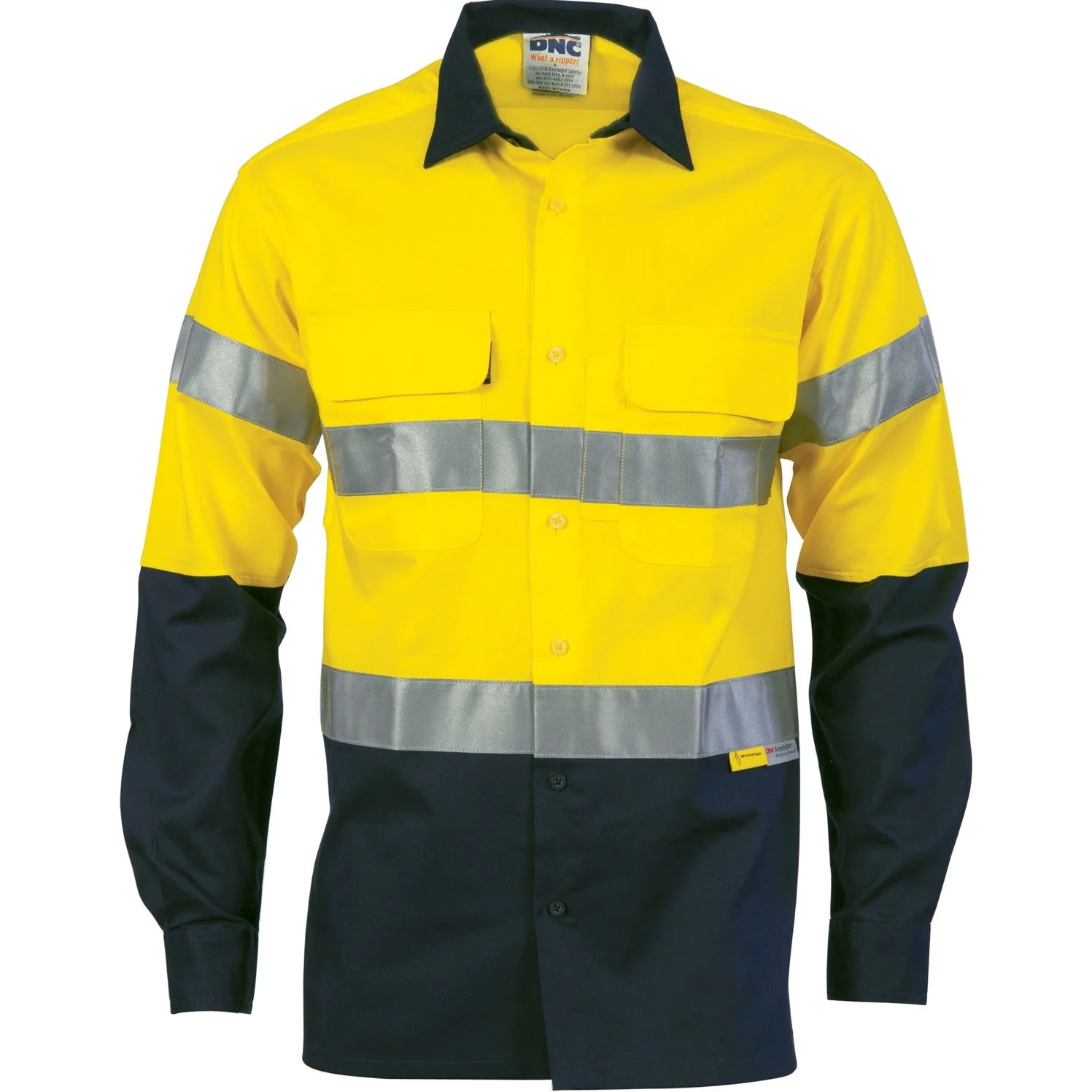 DNC Cool-Breeze Cotton Shirt with 3M 8906 R/Tape - Long Sleeve (3988)