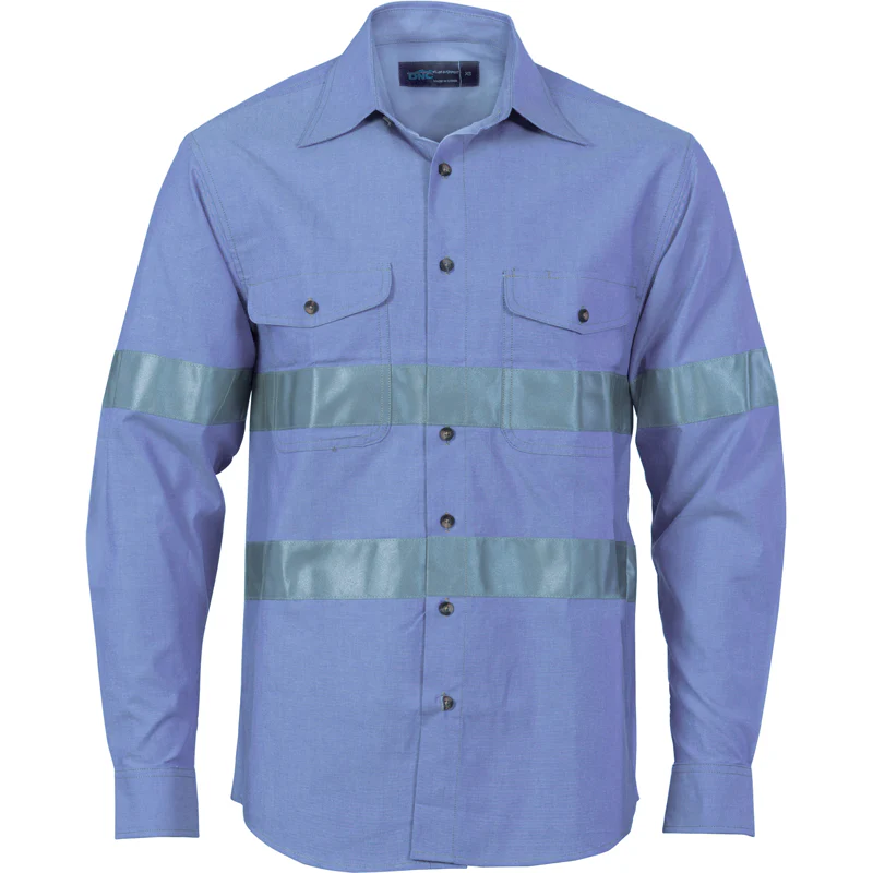DNC Cotton Chambray Shirt with Generic R/Tape Long sleeve (3889)