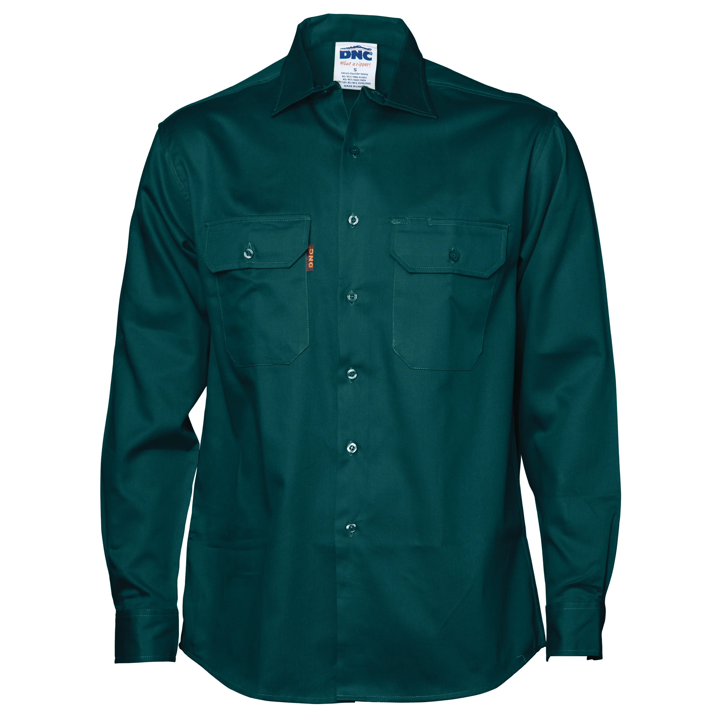 DNC Cotton Drill Work Shirt Long Sleeve (3202) - Image 3