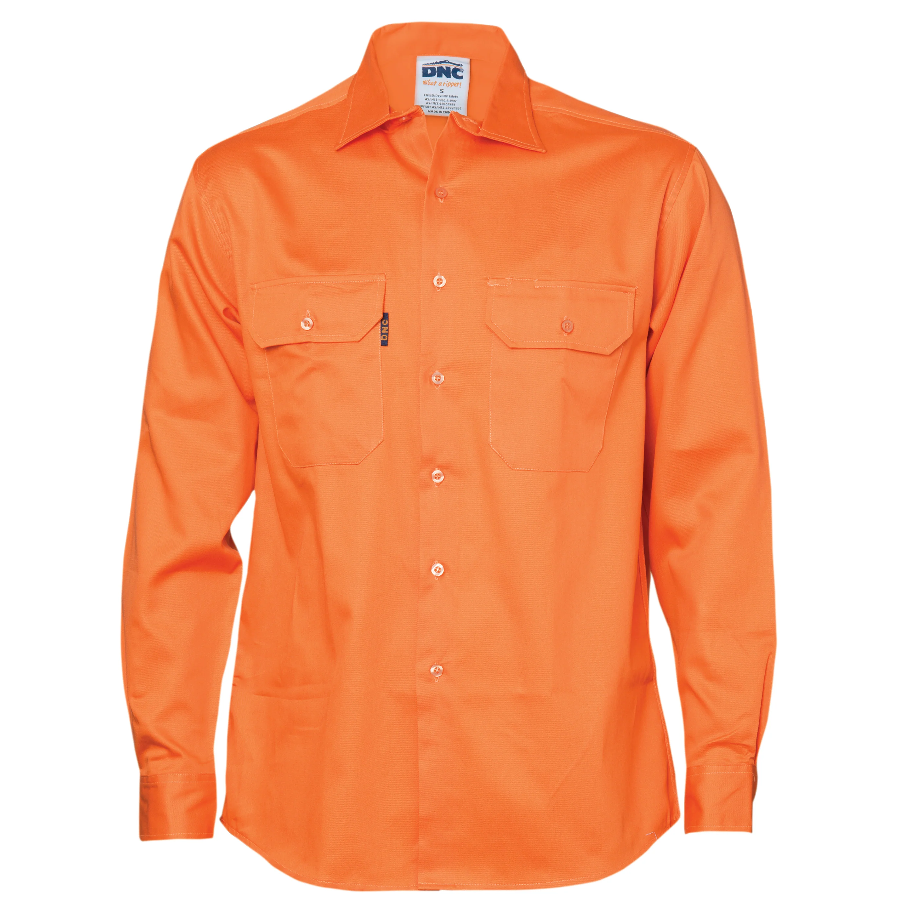 DNC Cotton Drill Work Shirt Long Sleeve (3202) - Image 4