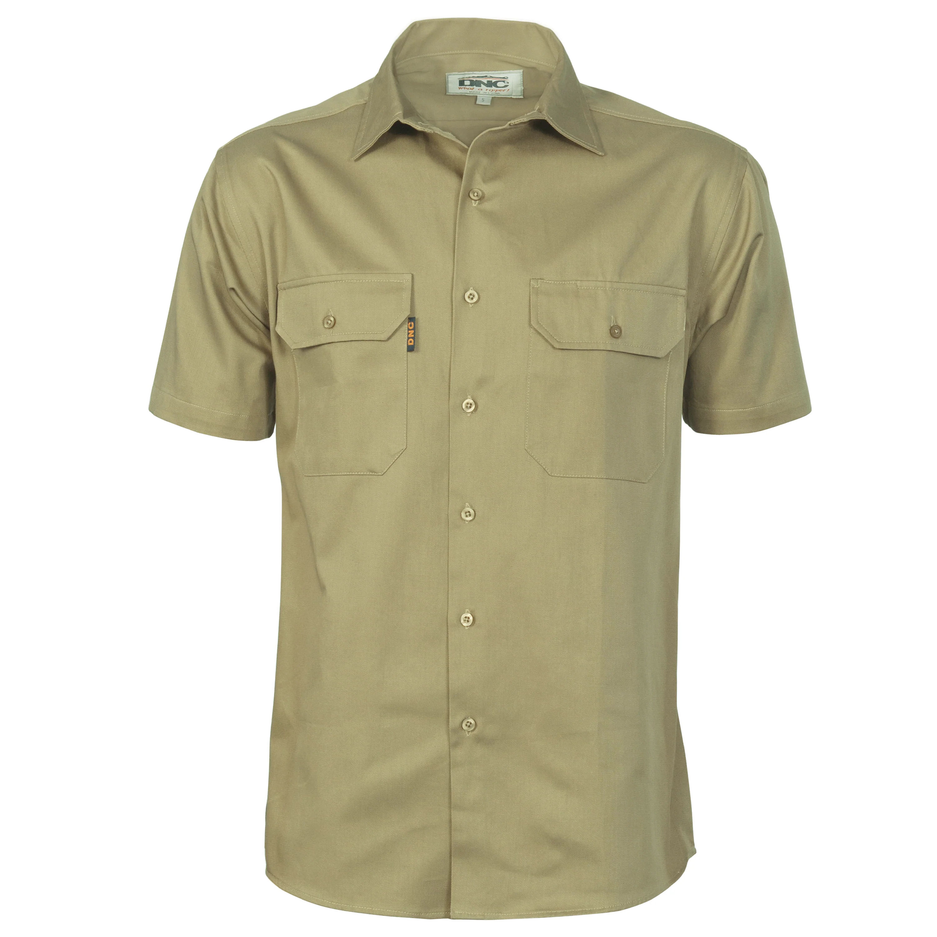 DNC Cotton Drill Work Shirt Short Sleeve (3201) - Image 3