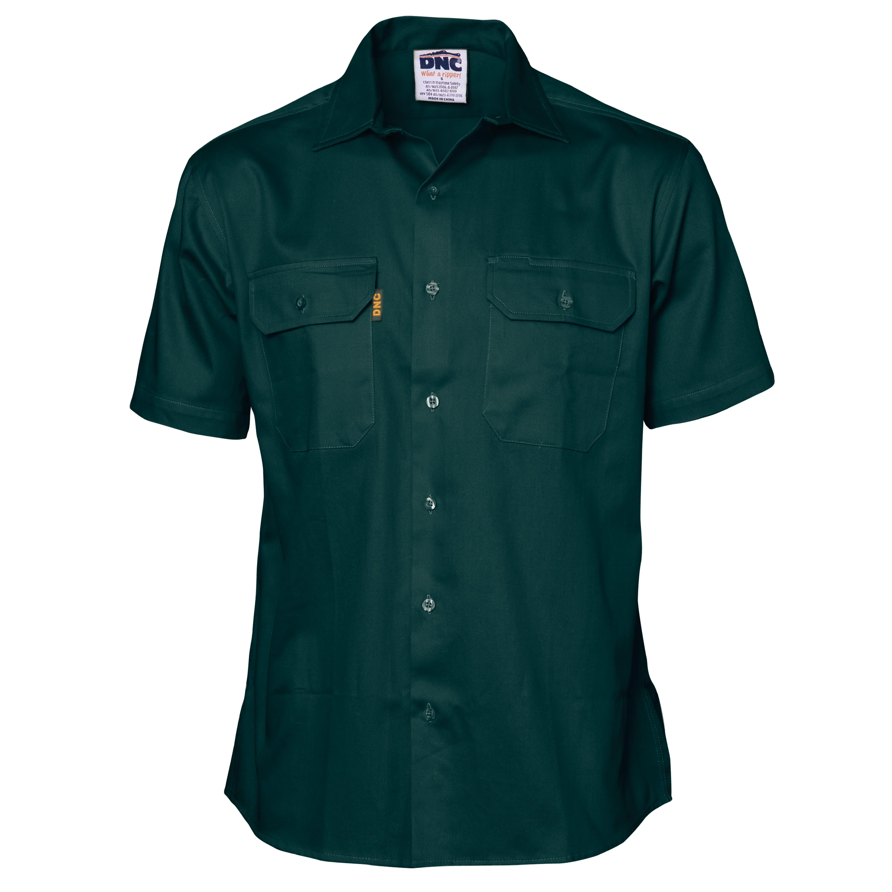DNC Cotton Drill Work Shirt Short Sleeve (3201) - Image 4