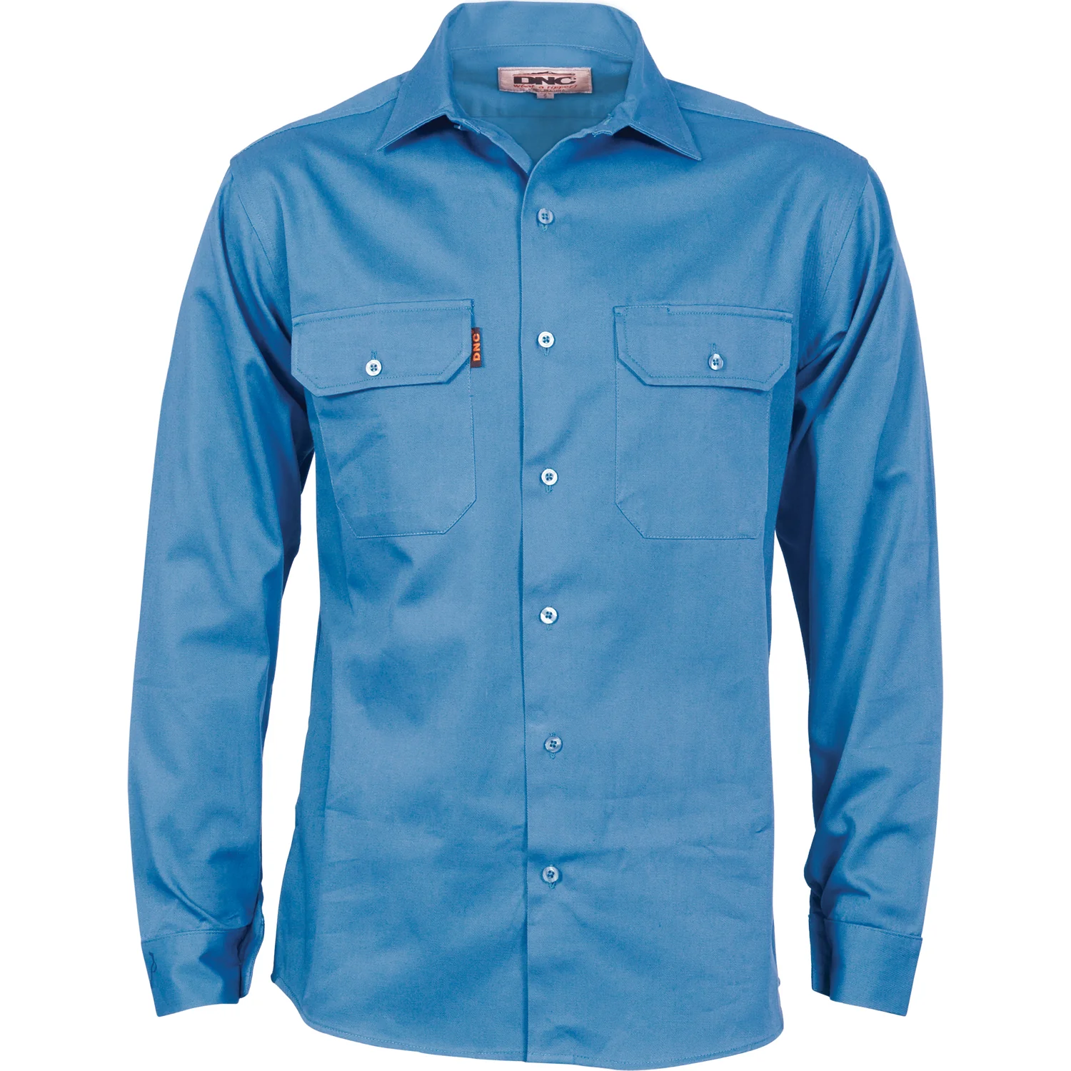 DNC Cotton Drill Work Shirt With Gusset Sleeve - Long Sleeve (3209)