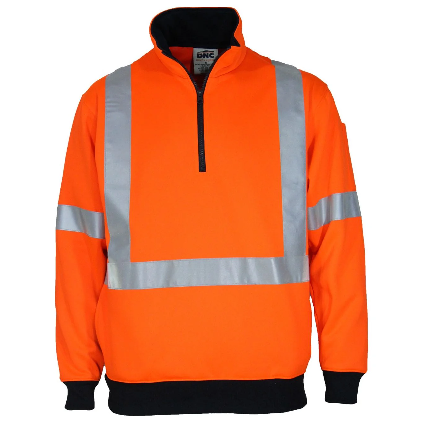 DNC Hi-vis 1/2 Zip X Back Fleecy Jumper (3933)