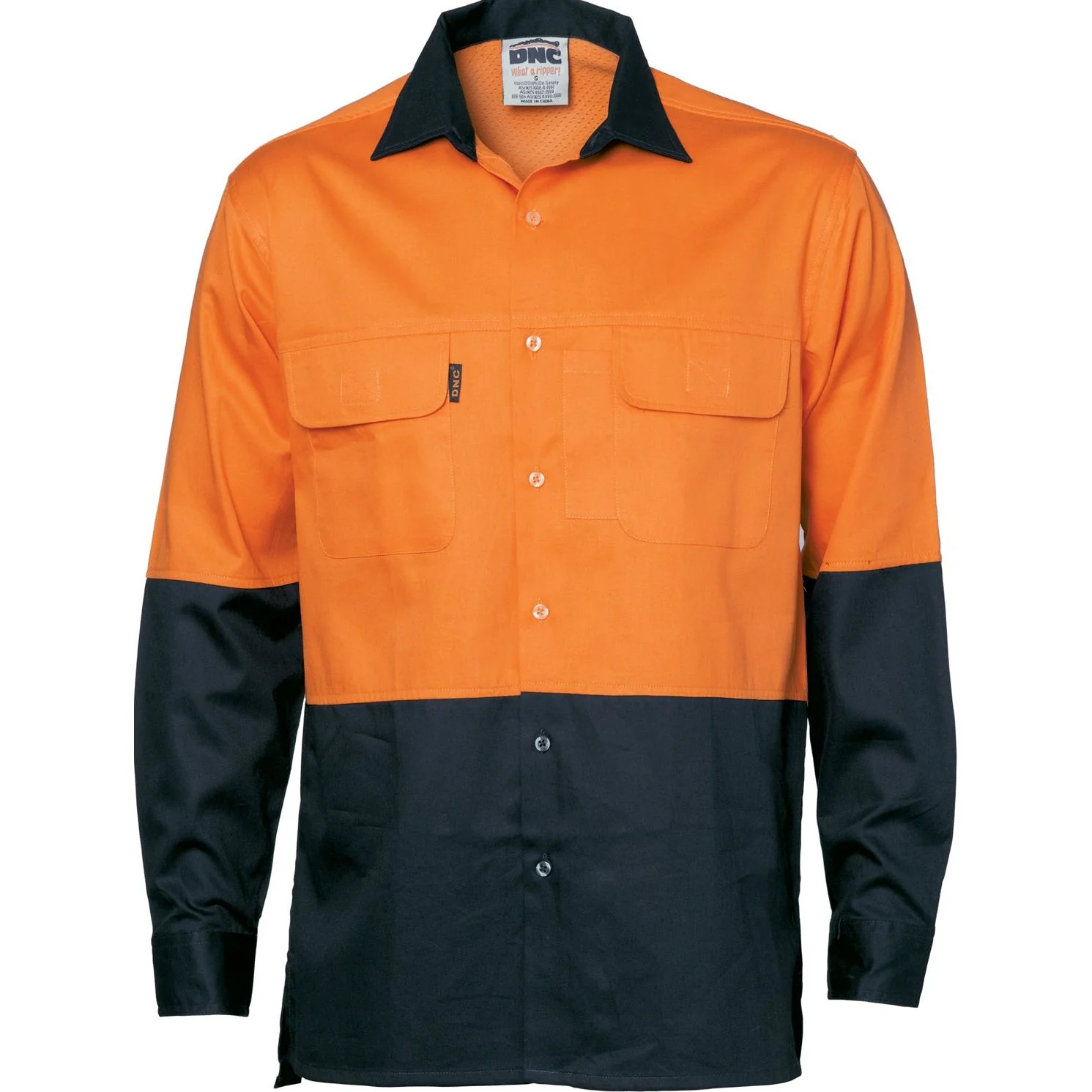 DNC Hi Vis 3 Way Cool-Breeze Cotton Shirt - Long Sleeve (3938) - Image 3