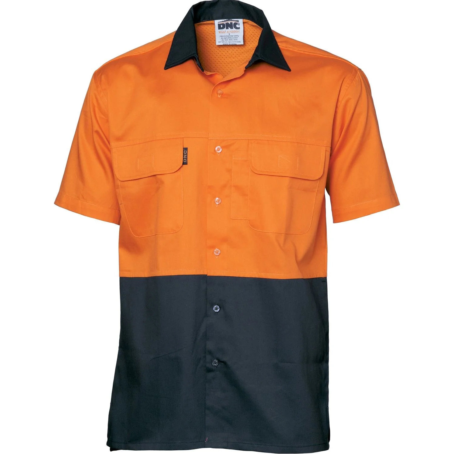 DNC Hi Vis 3 Way Cool-Breeze Cotton Shirt - Short Sleeve (3937) - Image 3