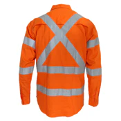 DNC Hi Vis 3 Way Vented "X" Back & Biomotion Taped Shirt NSW Rail Compliant (3545) - Image 2