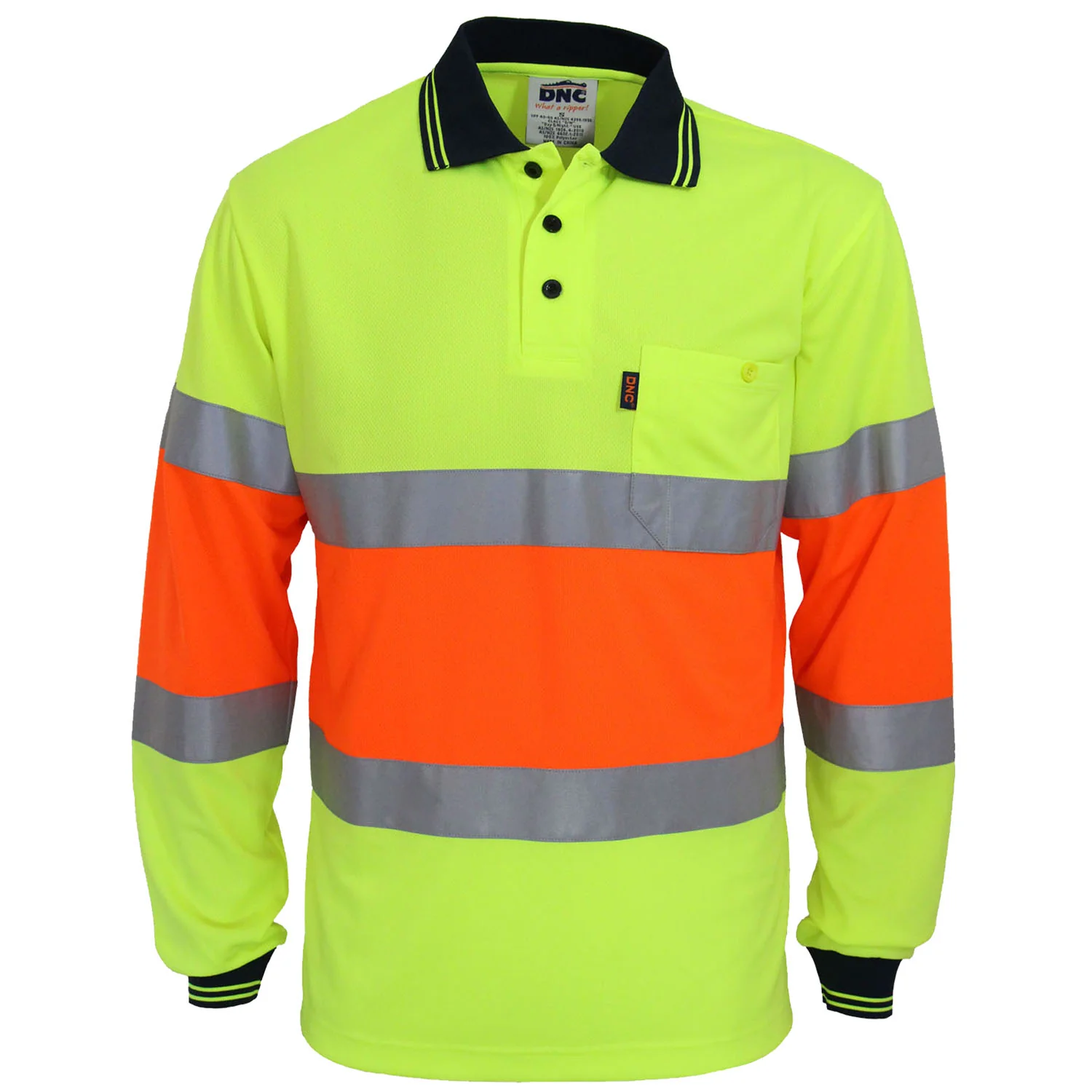 DNC Hi Vis Cool Dry Two Tone Biomotion Day/Night Polo (3709)