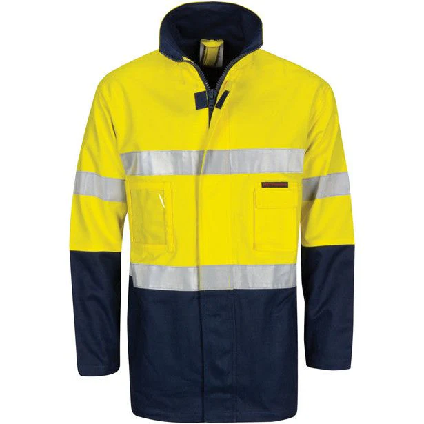 DNC Hi Vis Cotton Drill "2 in 1" Jacket with Generic Reflective Tape (3767) - Image 2