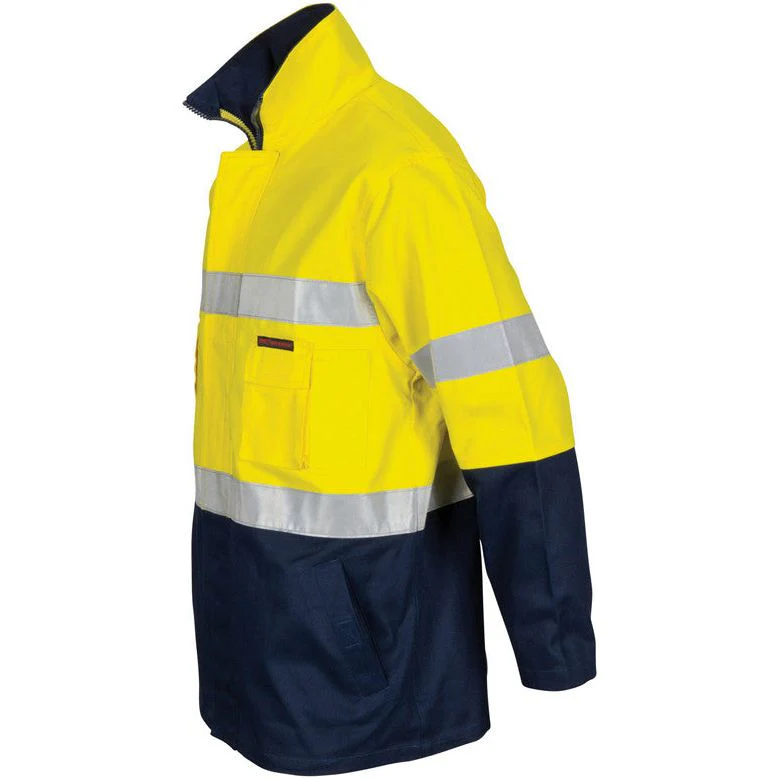 DNC Hi Vis Cotton Drill "2 in 1" Jacket with Generic Reflective Tape (3767) - Image 3