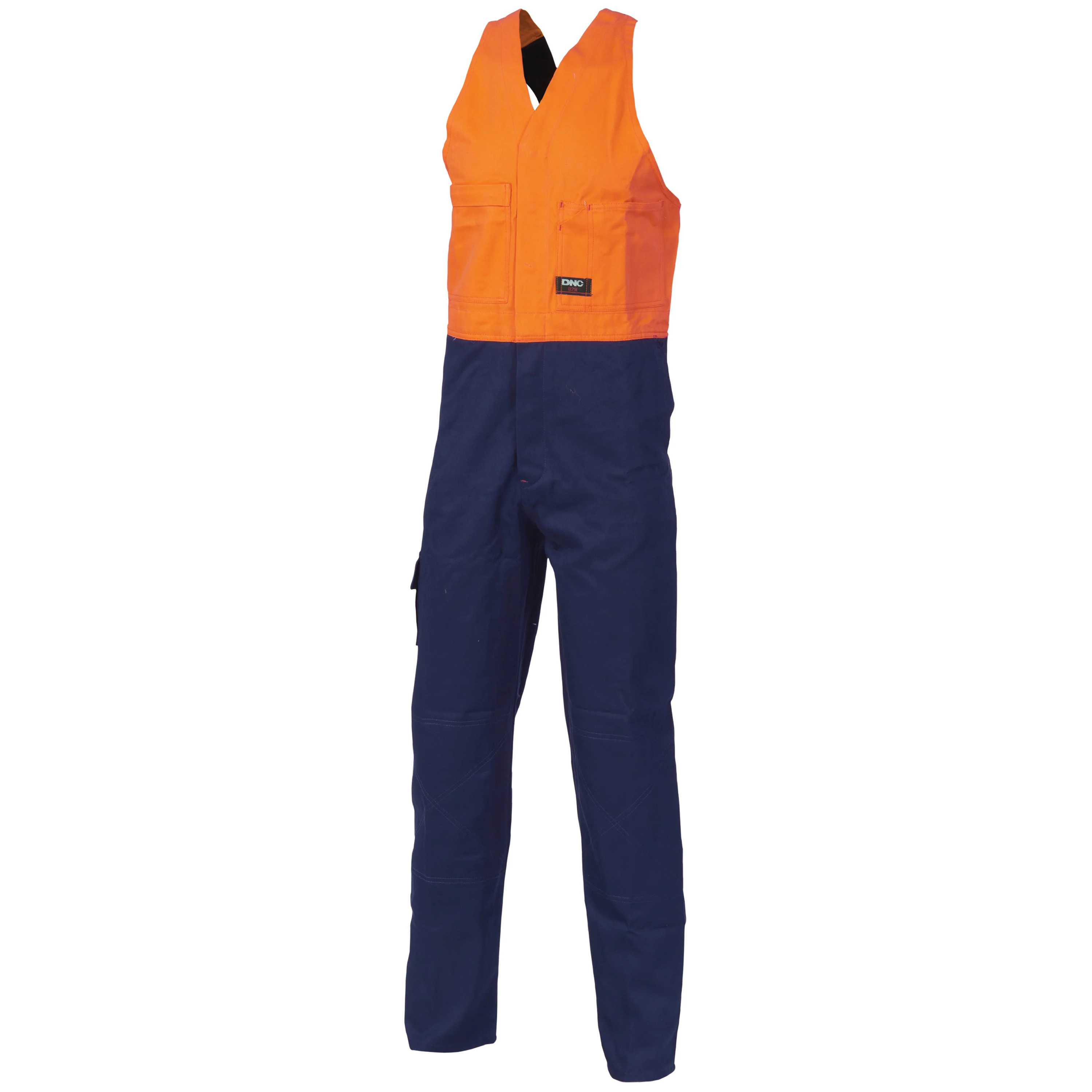 DNC Hi Vis Cotton Drill Action Back Coverall/Overall (3853)