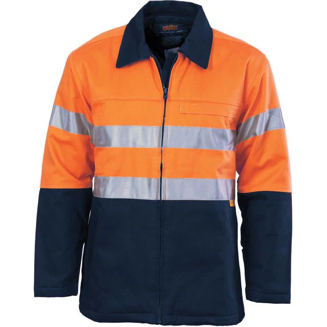 DNC Hi Vis Cotton Drill Jacket with 3M Reflective Tape (3858)