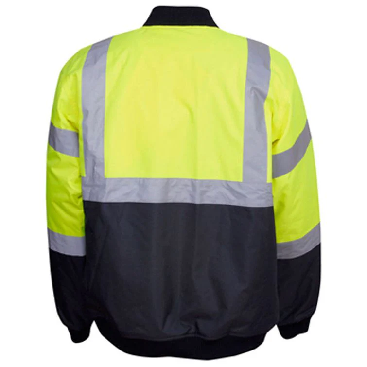 Hi Vis Day/Night Flying Jacket With Reflective Tape (J83) - Image 3
