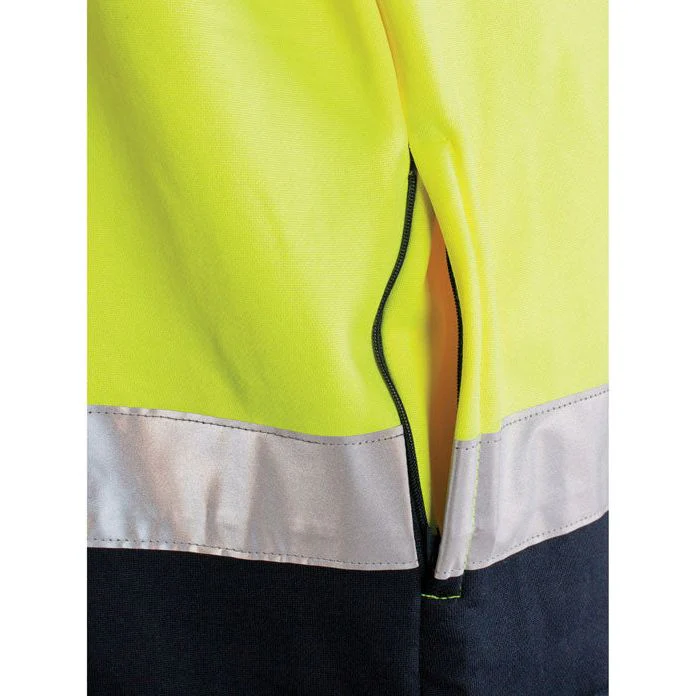 DNC Hi Vis Full Zip Fleecy Sweat Shirt CSR Reflective Tape (3726) - Image 3