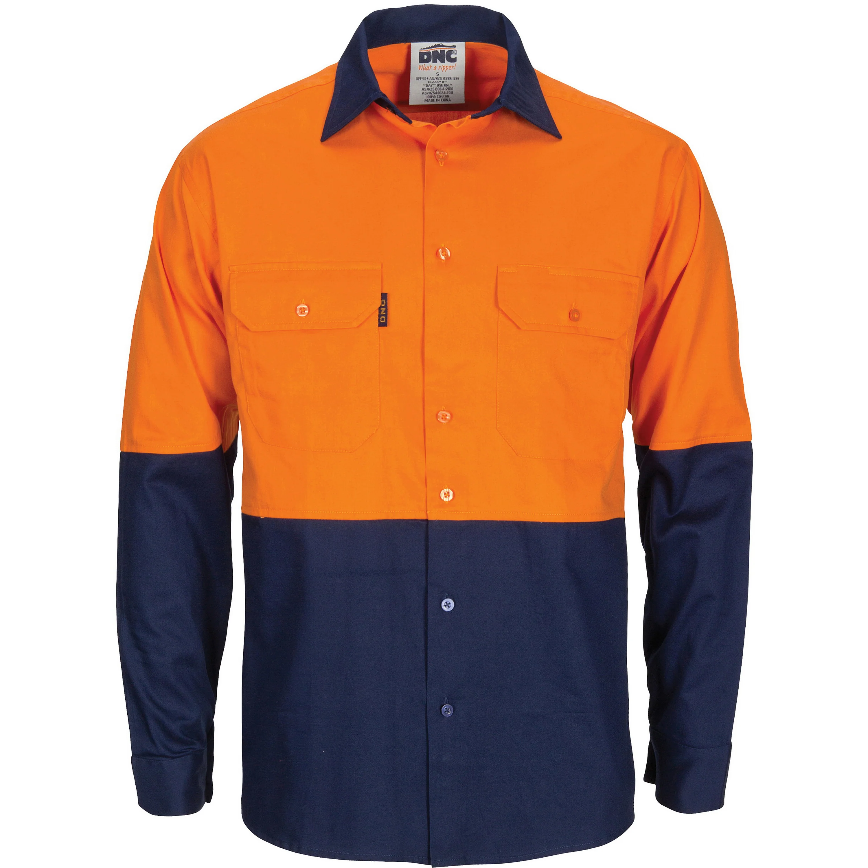 DNC Hi Vis R/W Cool-Breeze T2 Vertical Vented Cotton Shirt with Gusset Sleeves (3781)