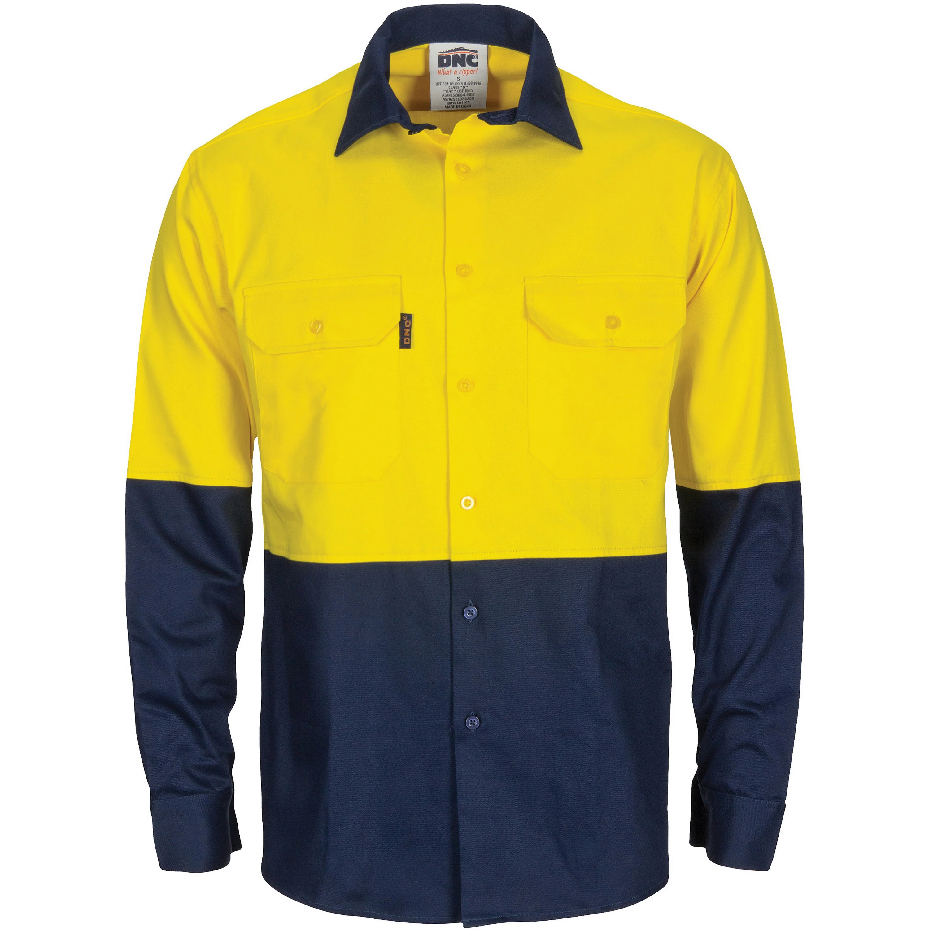 DNC Hi Vis R/W Cool-Breeze T2 Vertical Vented Cotton Shirt with Gusset Sleeves (3781) - Image 2