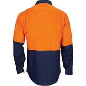 DNC Hi Vis R/W Cool-Breeze T2 Vertical Vented Cotton Shirt with Gusset Sleeves (3781) - Image 3