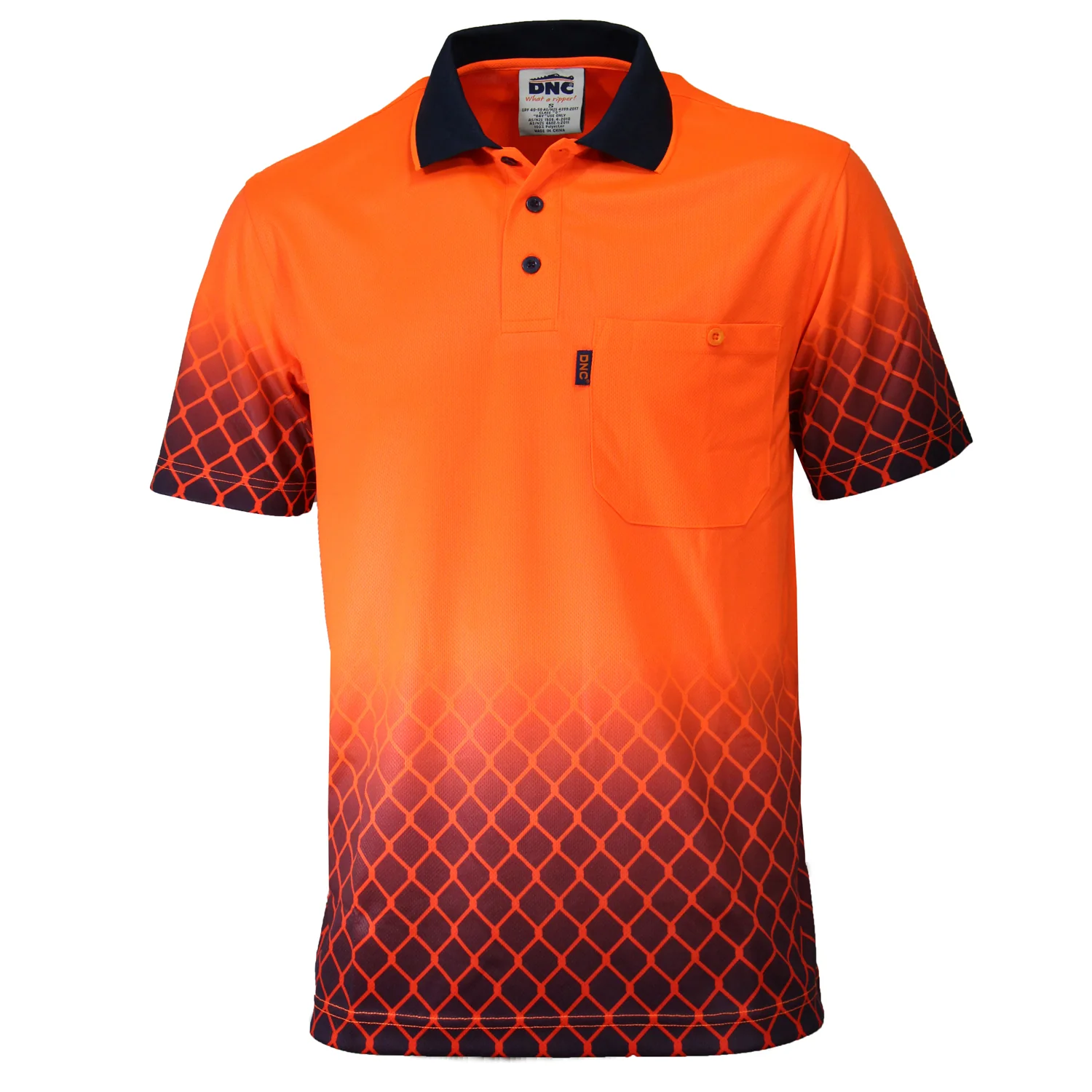 DNC Hi Vis Sublimated Metal Mesh Polo (3551)