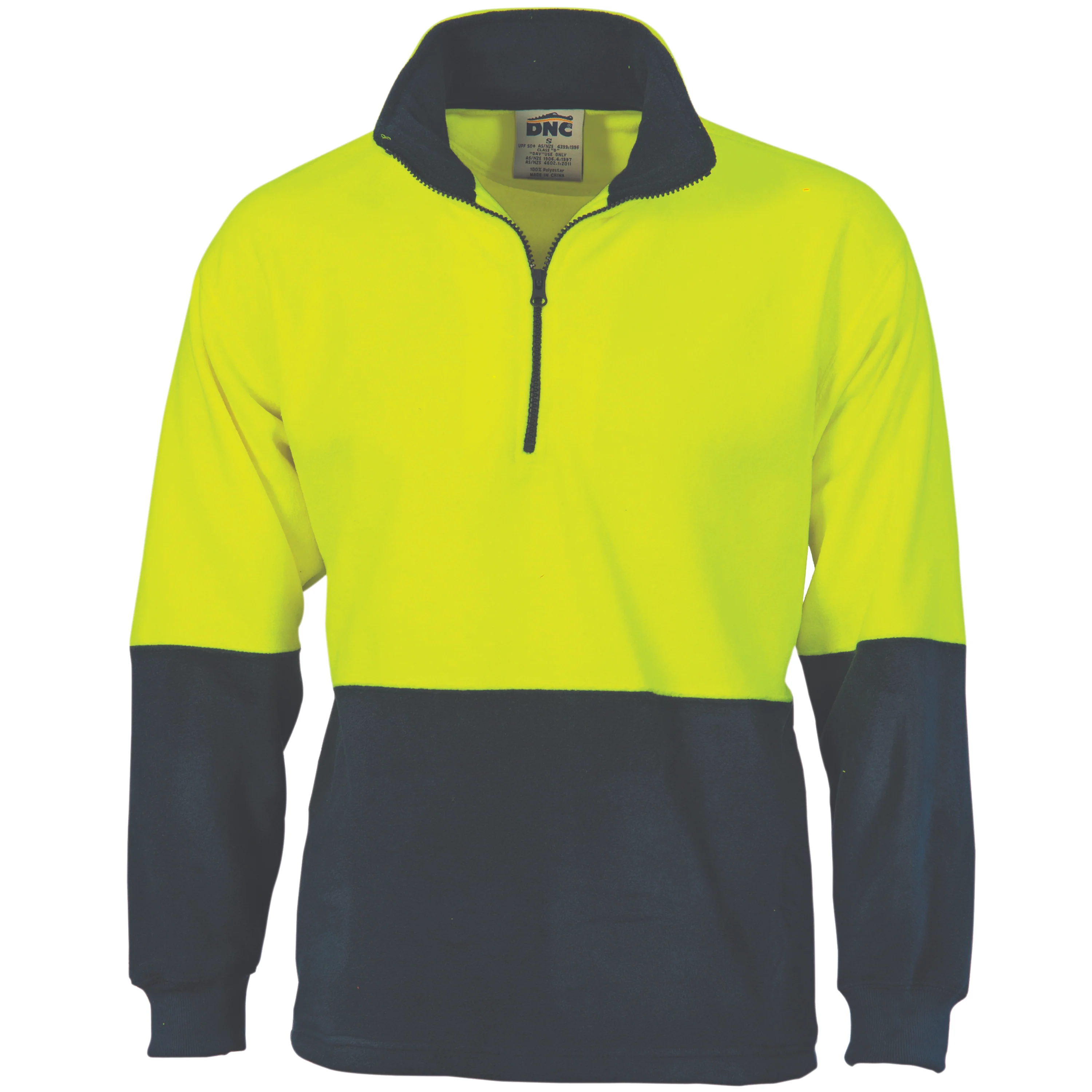 DNC Hi Vis Two Tone 1/2 Zip Polar Fleece (3825) - Image 2