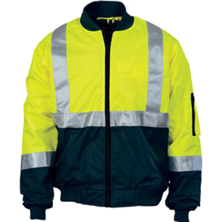 DNC Hi Vis Two Tone Bomber Jacket With CSR Reflective Tape (3762)