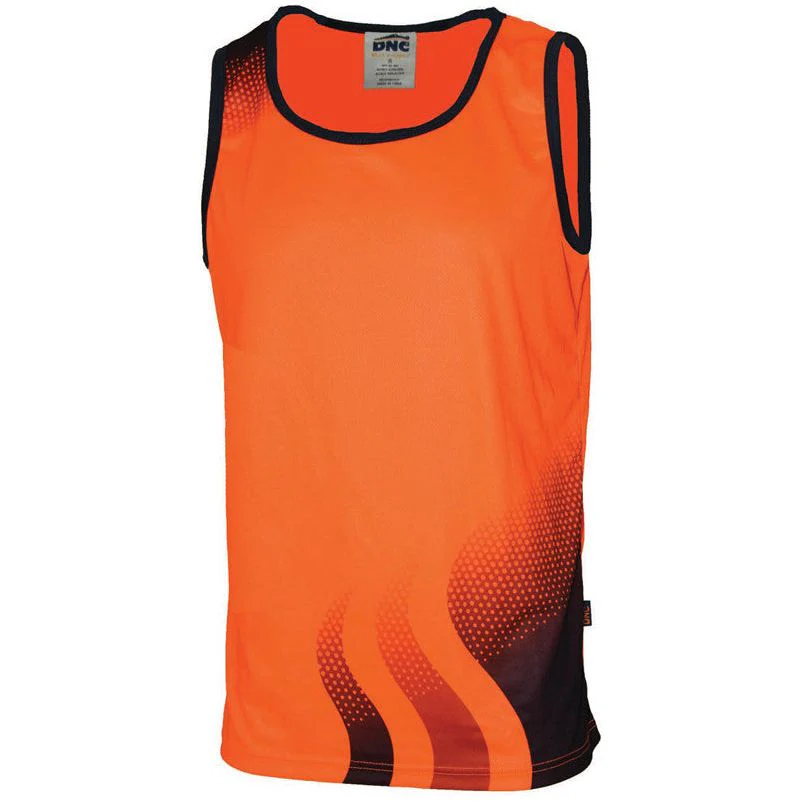 DNC Hi Vis Wave Sublimated Singlet (3561) - Image 2