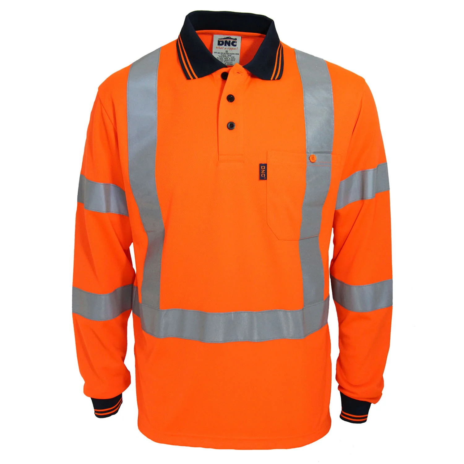 DNC Hi Vis "X' Back & Biomotion Taped Polo (3710)