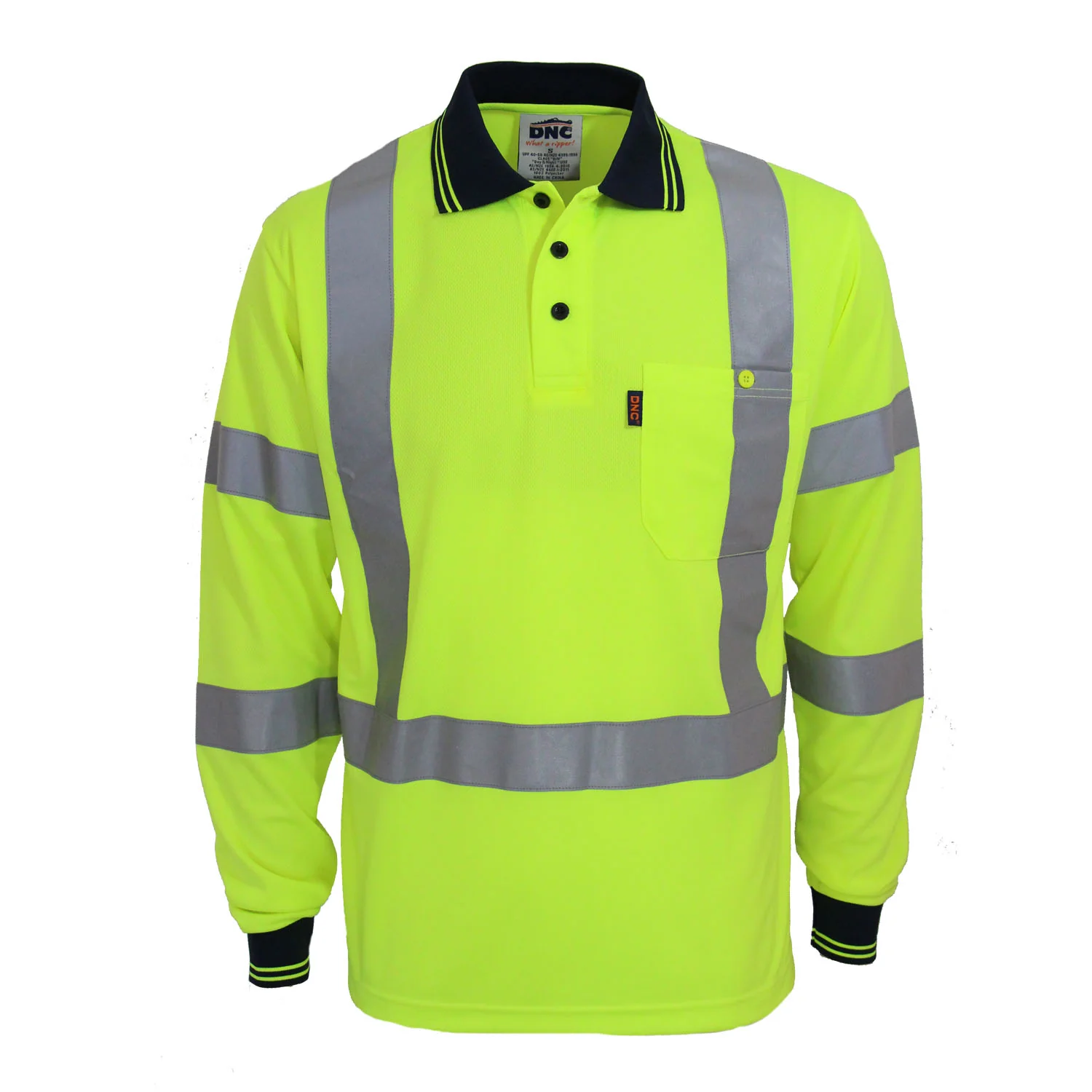 DNC Hi Vis "X' Back & Biomotion Taped Polo (3710) - Image 2