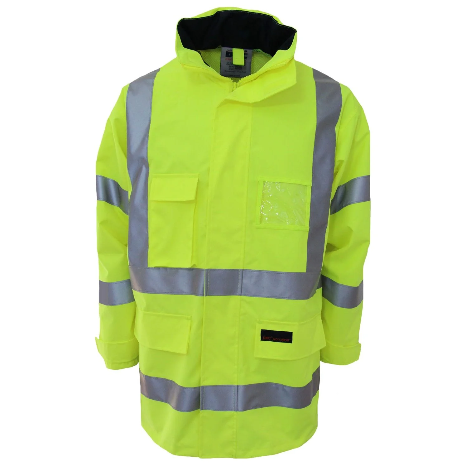DNC HiVis Breathable Rain Jacket Biomotion tape (3571) - Image 2
