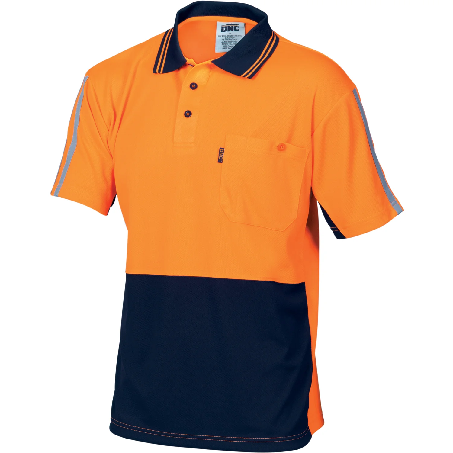 DNC HiVis Cool-Breathe Stripe Polo - Short Sleeve (3755)