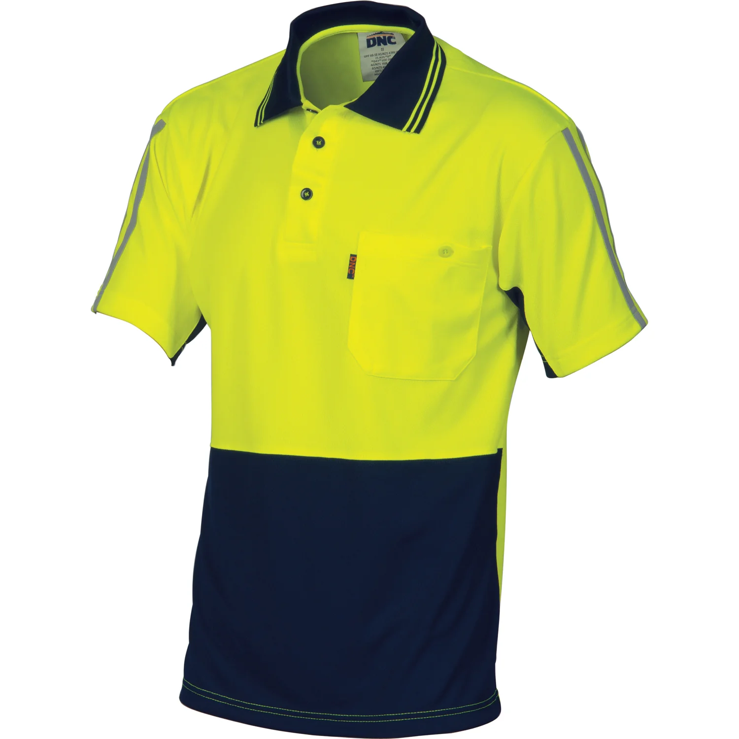 DNC HiVis Cool-Breathe Stripe Polo - Short Sleeve (3755) - Image 2
