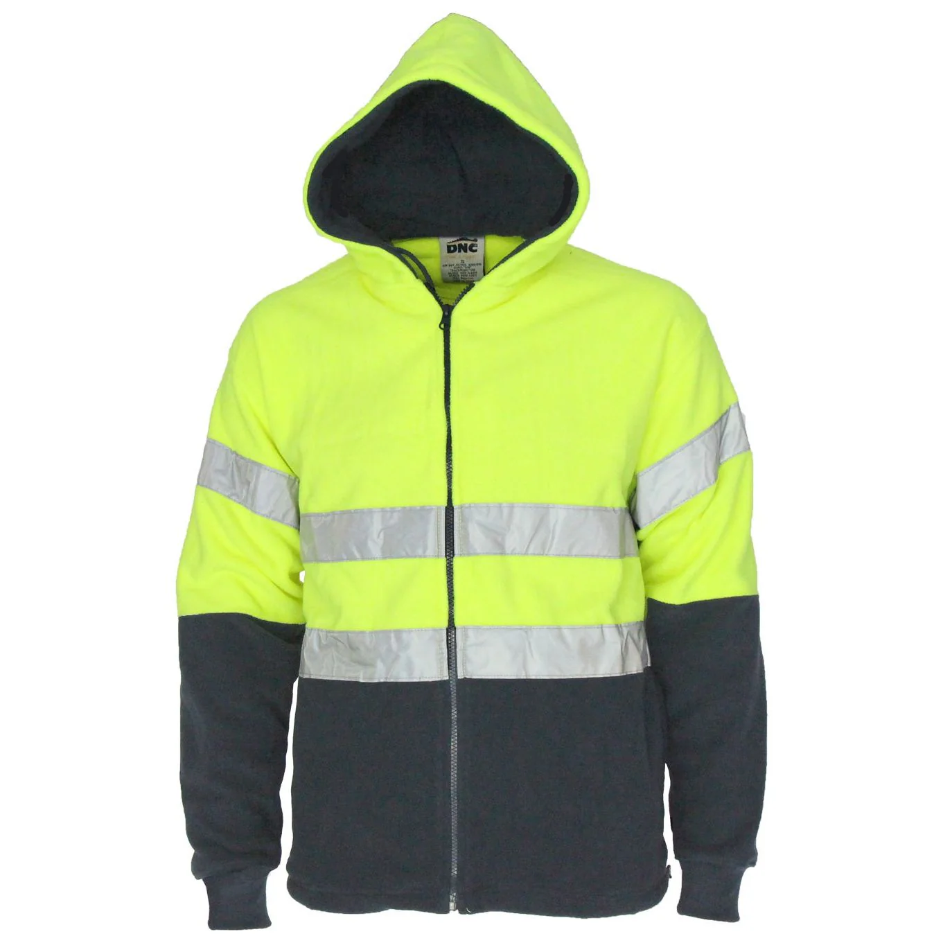 DNC Hivis Full Zip Polar Fleece Hoodie with CSR R/tape (3926) - Image 2
