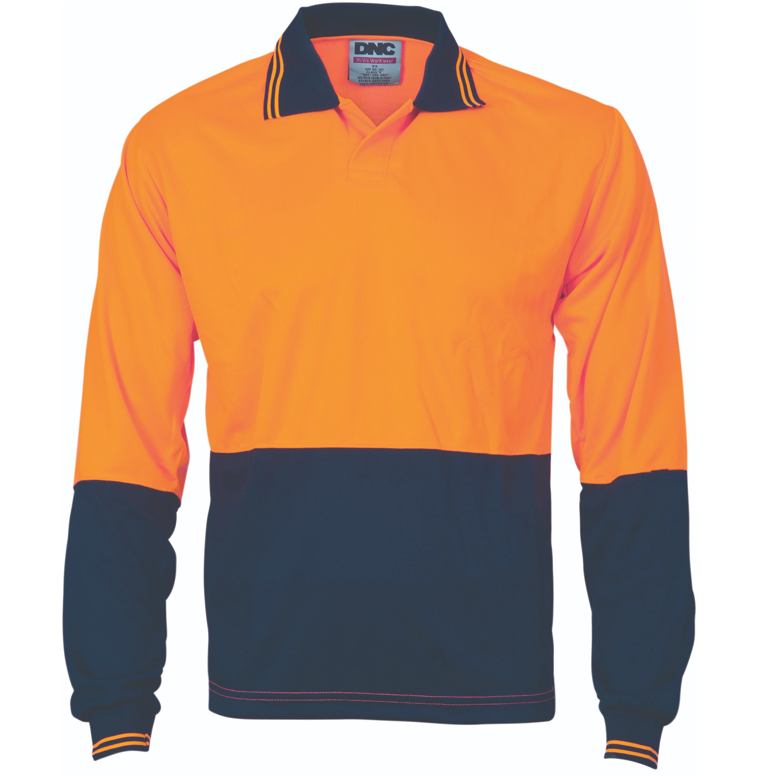 DNC Hi Vis Two Tone Food Industry Polo Long Sleeve (3904) - Image 2